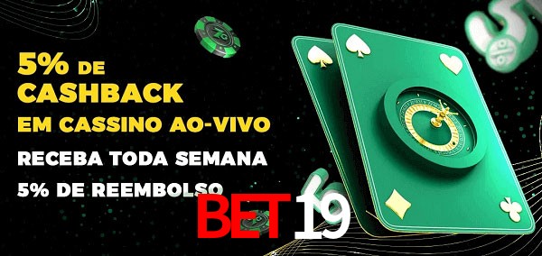 Promoções do cassino ao Vivo bet19